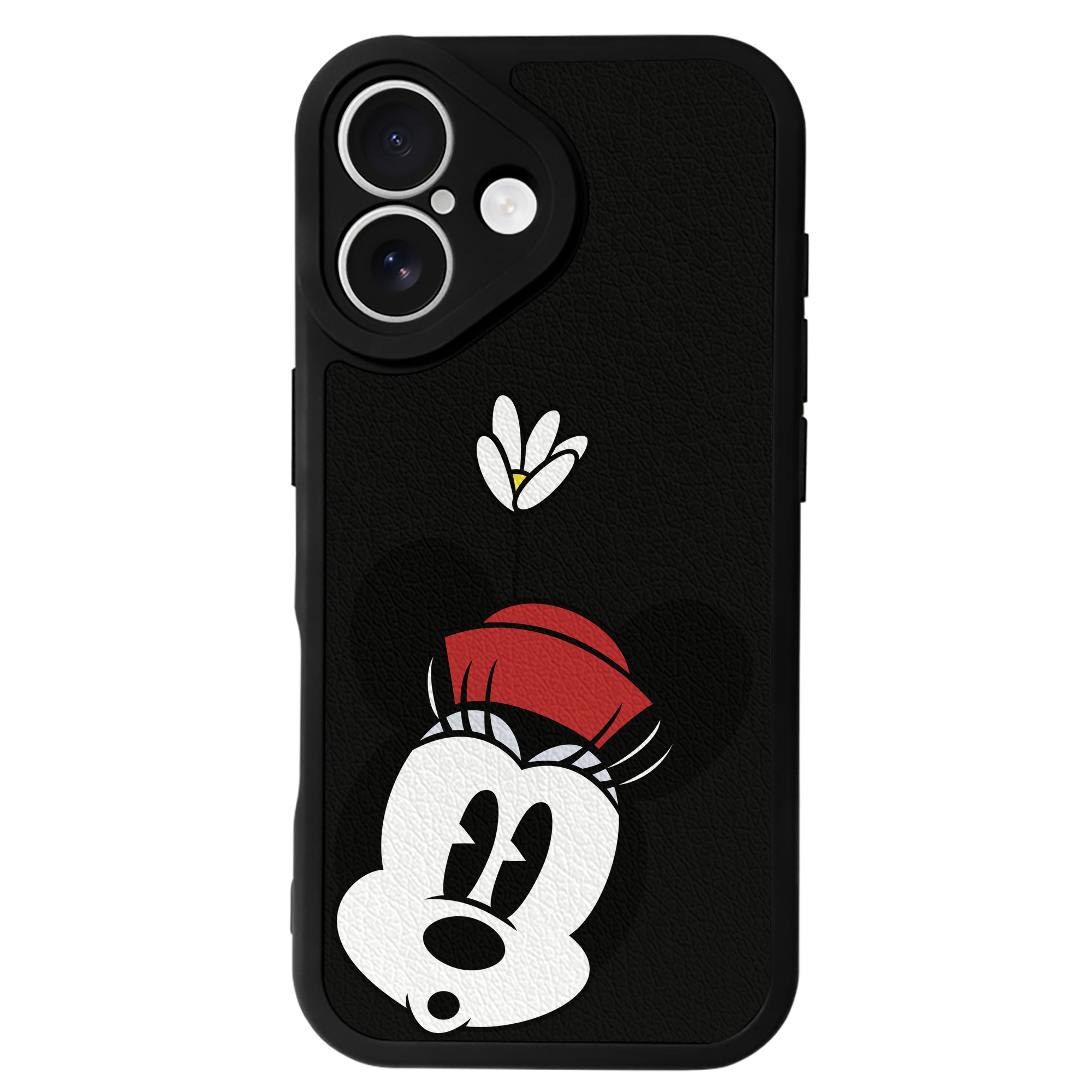 （画像用） ミッキーマウス Mickey Mouse 【iPhone 16シリーズ対応】シリコンスマホケース（レザー調） 材質：シリコン